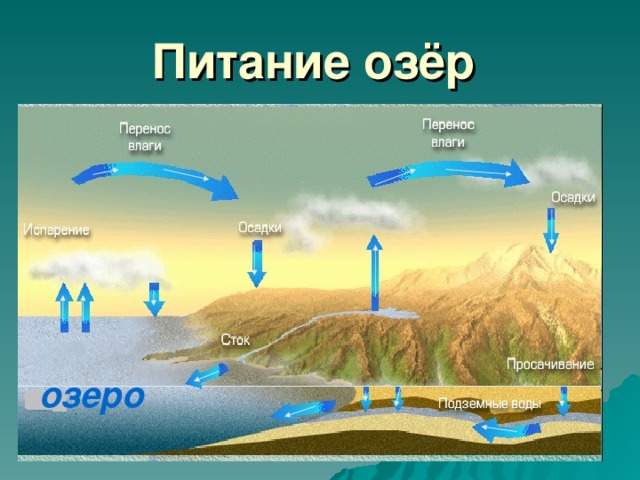 Питание озёр озеро 