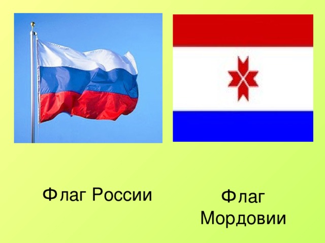 Флаг России Флаг Мордовии 