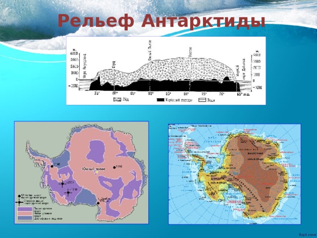 Рельеф антарктиды схема