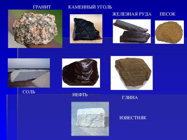 Осадочные горные породы базальт мел гранит мрамор. Каменный уголь, гранит, железная руда. Уголь металлические руды. Уголь и железная руда. Полезные ископаемые строительные материалы.