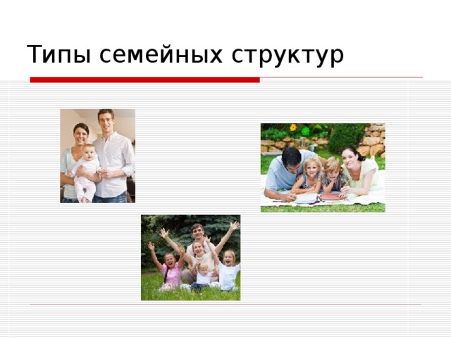 Типы семейных структур 