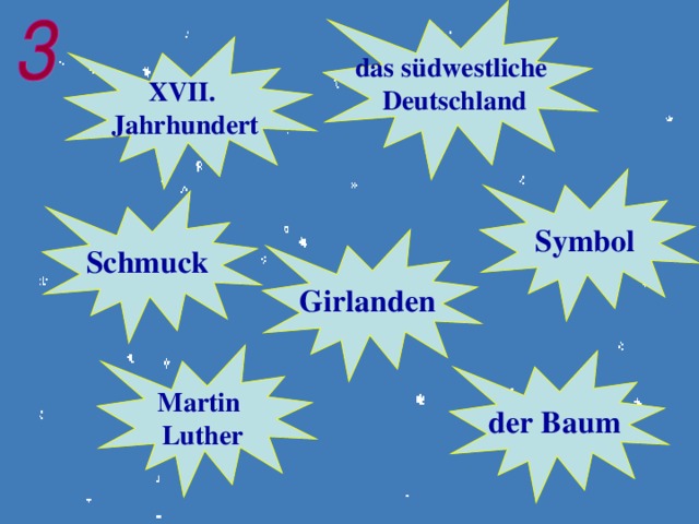 das südwestliche Deutschland XVII. Jahrhundert Symbol Schmuck Girlanden  Martin Luther  der Baum