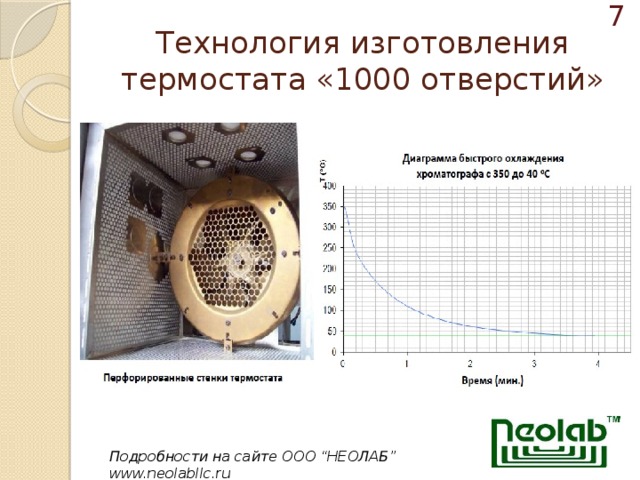 Технология изготовления термостата «1000 отверстий» Подробности на сайте ООО “НЕОЛАБ” www.neolabllc.ru 