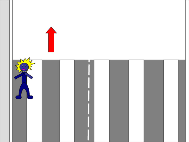 Если светофора нет, начиная переход, надо посмотреть налево, дойти до середины дороги… 