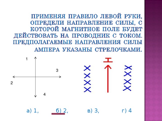 Используя правило 10. Применяя правило левой руки определи направление силы с которой. Применяя правило левой руки определить направление силы. Задания на применение правила левой руки. Задачи на применение правила левой руки.