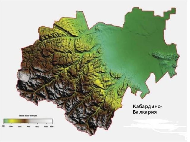 Кабардино балкария карта подробная