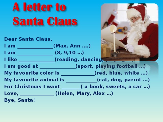 Dear santa