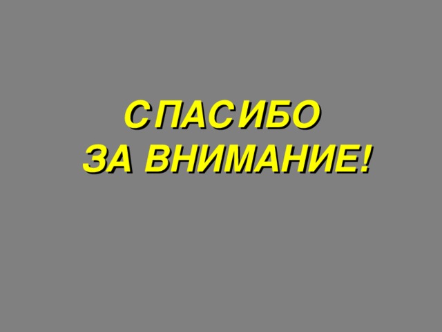 СПАСИБО  ЗА ВНИМАНИЕ! 