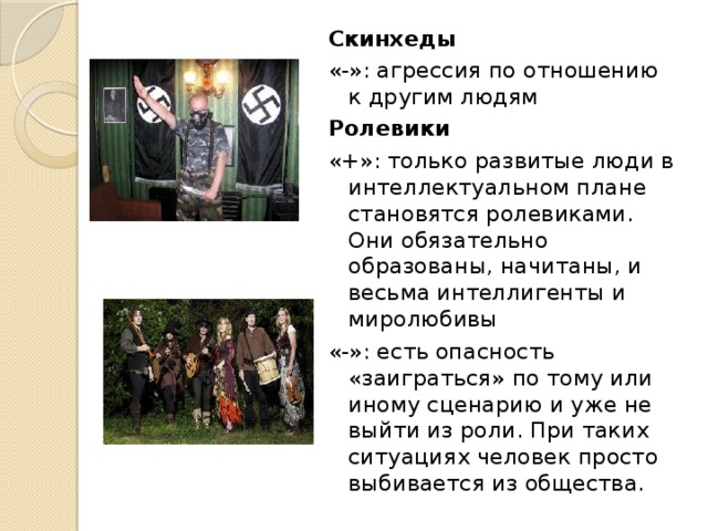 План молодежная субкультура