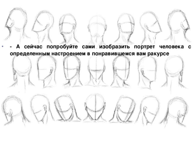 Изображение головы человека в пространстве 6 класс конспект урока