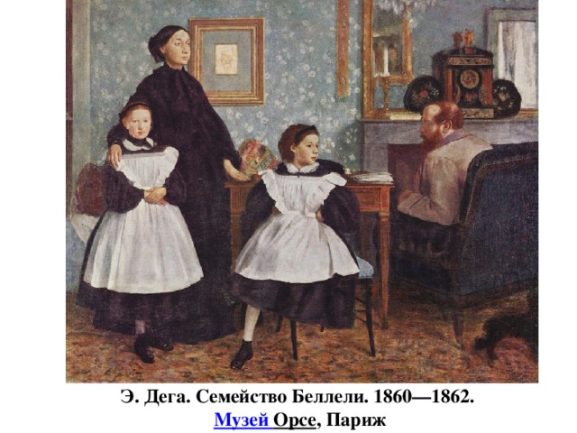 Э. Дега. Семейство Беллели. 1860—1862.   Музей Орсе , Париж 