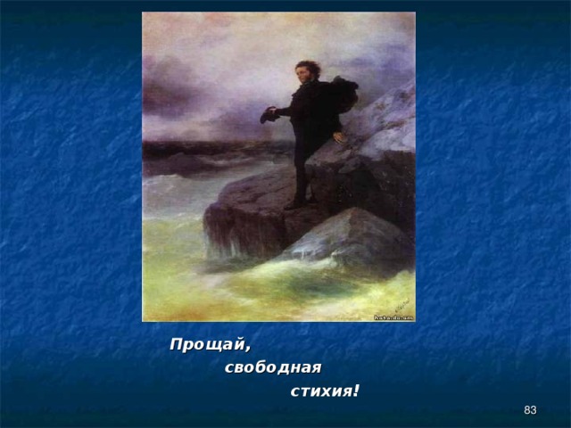 Прощай,  свободная  стихия!  