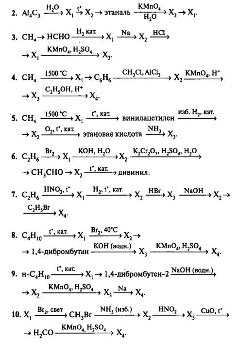 Укажите вещество x в схеме сн4 x ch3cho