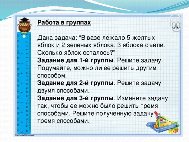 В вазе было 10 яблок 8 яблок съели сколько яблок осталось