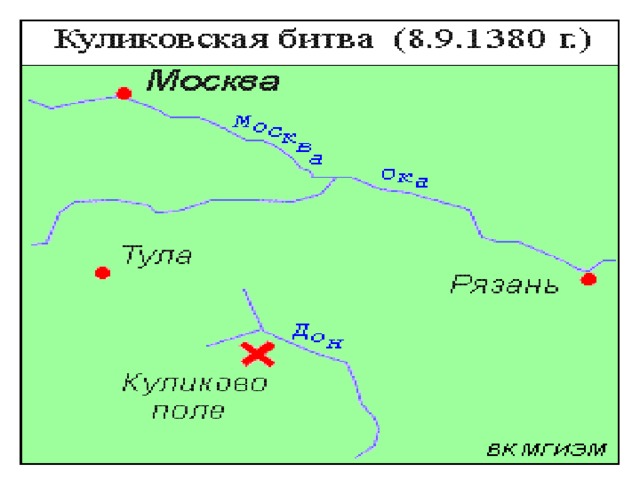 Непрядва куликовская битва карта