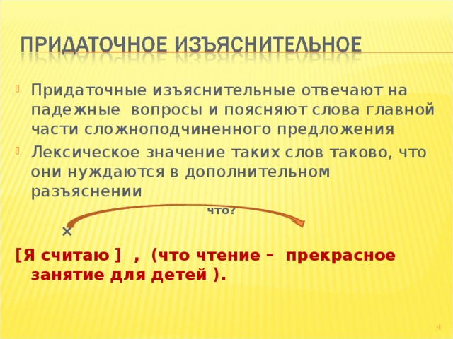 Придаточные изъяснительные презентация 9 класс