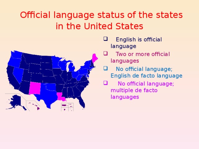 Какой язык в америке является официальным. Языки США карта. США на английском языке. Языки США.