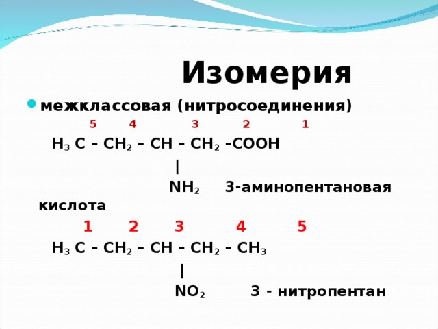 Изомеры пентановой кислоты