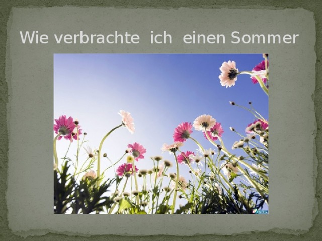 Wie verbrachte ich einen Sommer 