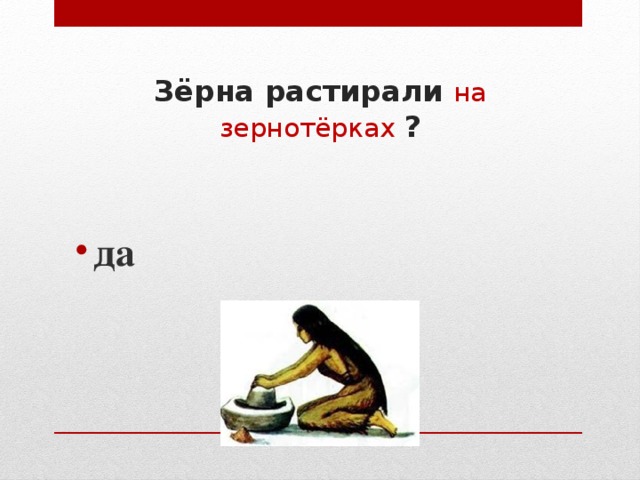 Зёрна растирали на зернотёрках ?