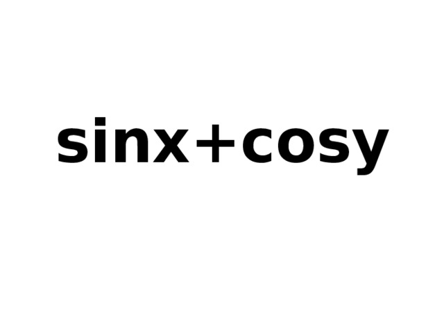 sinx+cosy 