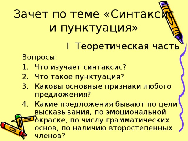 План урока синтаксис и пунктуация 7 класс