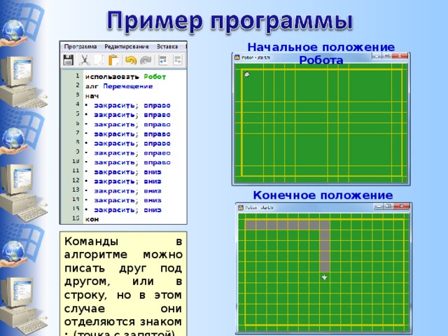 Не может выполнять алгоритмы человек компьютер стол робот