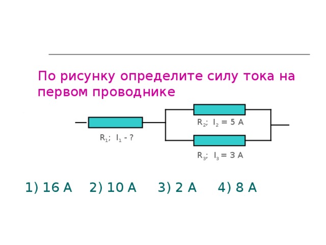 Как определить силу тока по рисунку