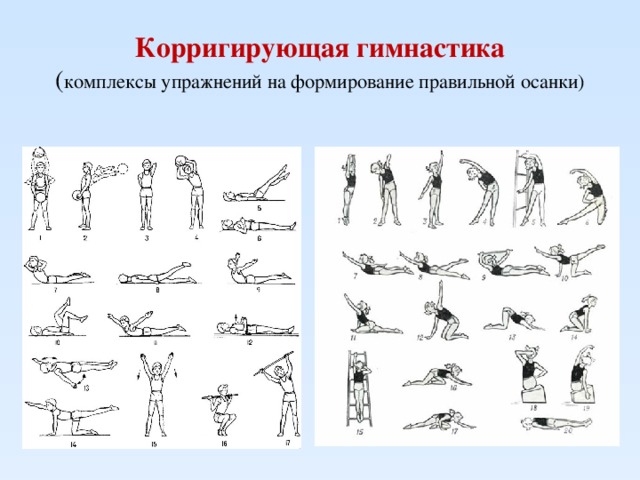 Корригирующая гимнастика. Корригирующая гимнастика комплекс упражнений. Комплекс ЛФК (корригирующая гимнастика. ЛФК для детей с нарушением осанки упражнения. Комплекс корригирующей гимнастики для осанки.