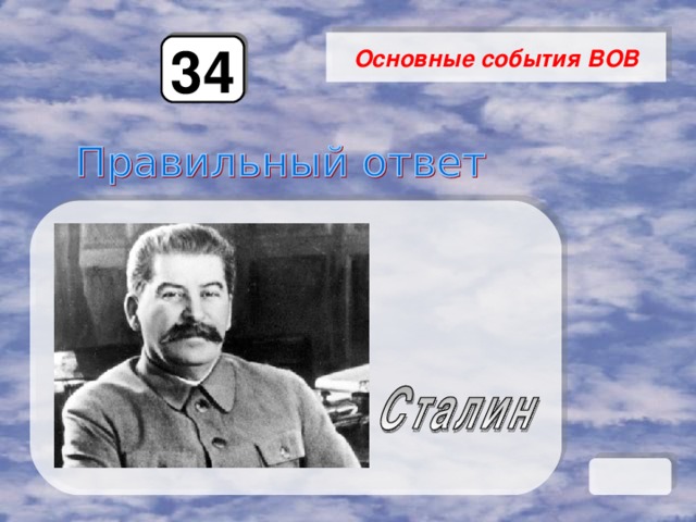 Основные события ВОВ 34 