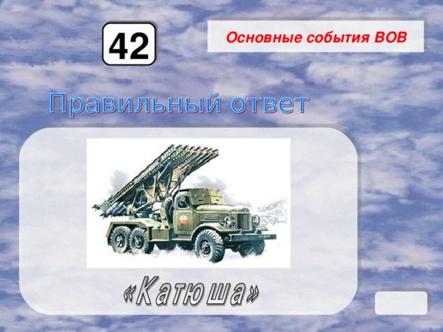 Основные события ВОВ 42 