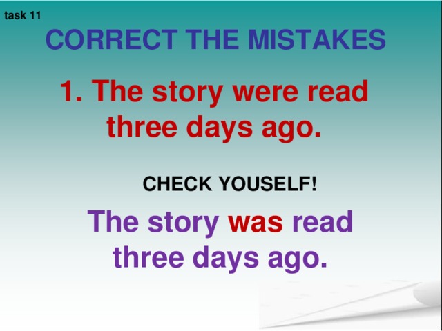 Task 9 Match the parts of the proverbs   1. Rome was not 2. The devil is not 3. Easily earned money a) built in a day. b) is quickly spent .  c) so black as it is painted. 