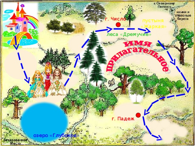г. Число пустыня «Жаркая» леса «Дремучие» г. РОД г. Падеж озеро «Глубокое»