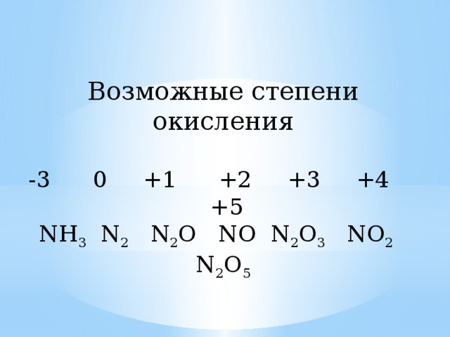 N2o5 валентность