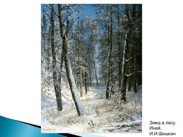 Зима в лесу. Иней. И.И.Шишкин 