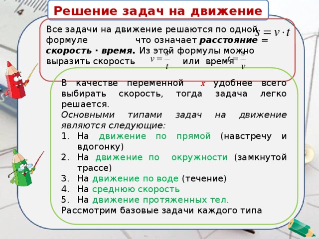 Задачи на движение протяженных тел презентация