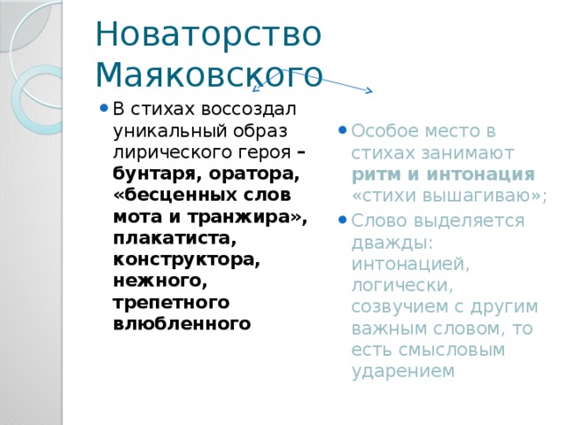 Особенности поэтики маяковского презентация