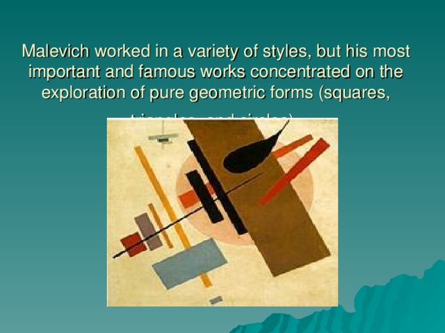 Malevich Triangle Презентация