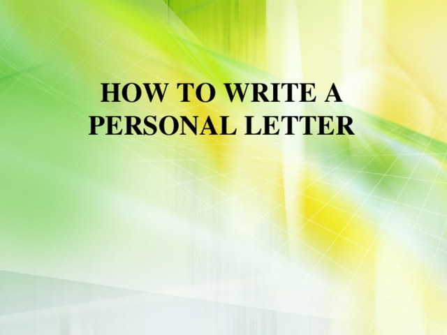 how-to-write-a-personal-letter