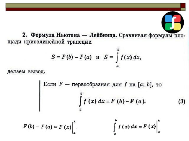 Презентация формула ньютона лейбница 11 класс