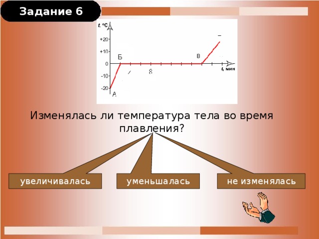 Температура тела изменяется. Во время плавления температура тела. Температура тела изменяется в процессе. Во время процесса плавления. Температура тела не изменяется в процессе.