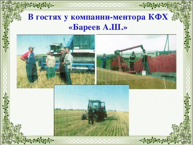 В гостях у компании-ментора КФХ «Бареев А.Ш.» 