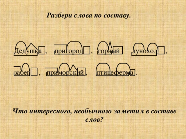 Картины разбор слова