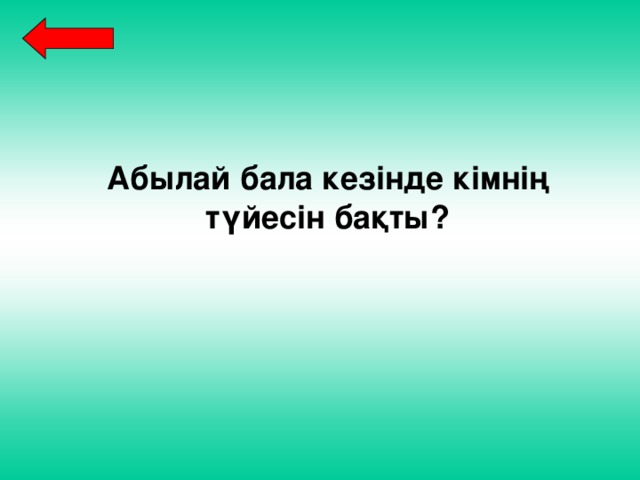 Абылай бала кезінде кімнің түйесін бақты? 