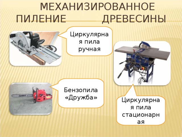 Инструменты для пиления древесины