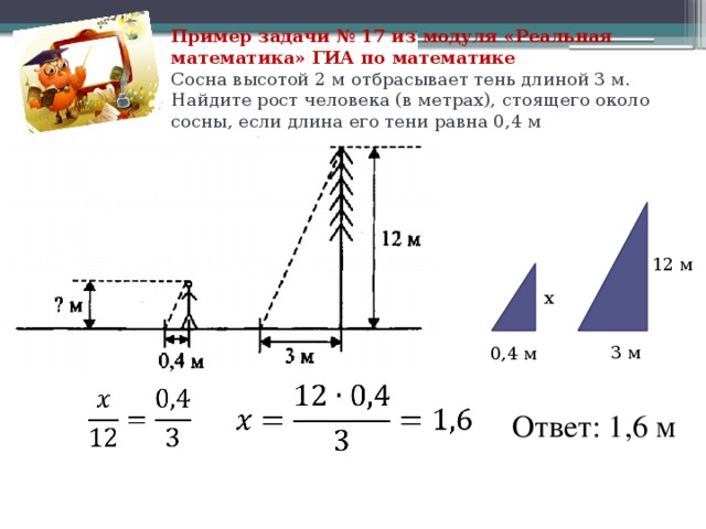 Используя данные приведенные на рисунке найдите высоту мачты ab 2м 1м 8м