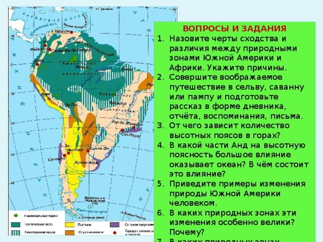 Презентация природные зоны южной америки 7 класс презентация