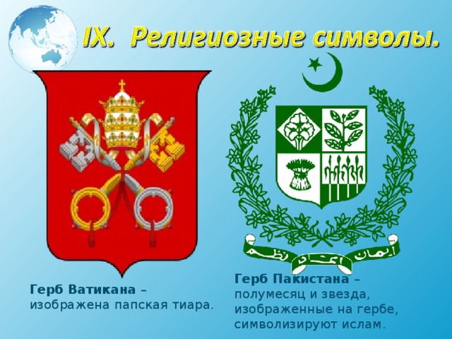 Географические особенности в государственной символике стран мира