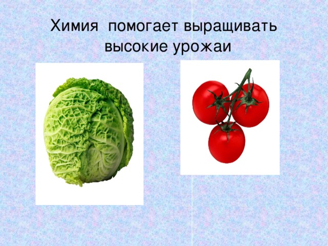 Химия помогает выращивать высокие урожаи 