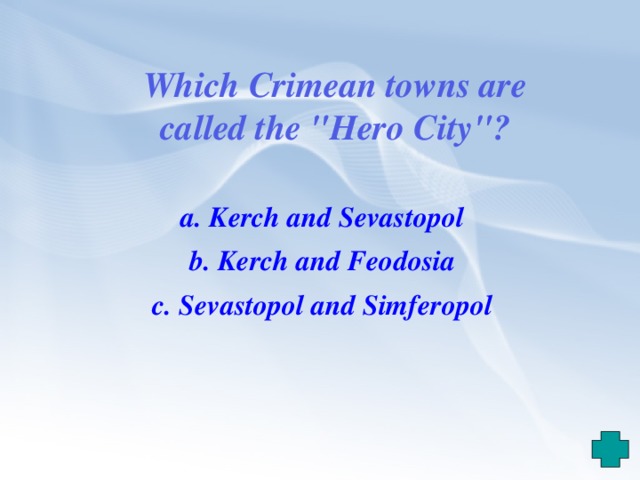 Which Crimean towns are called the 